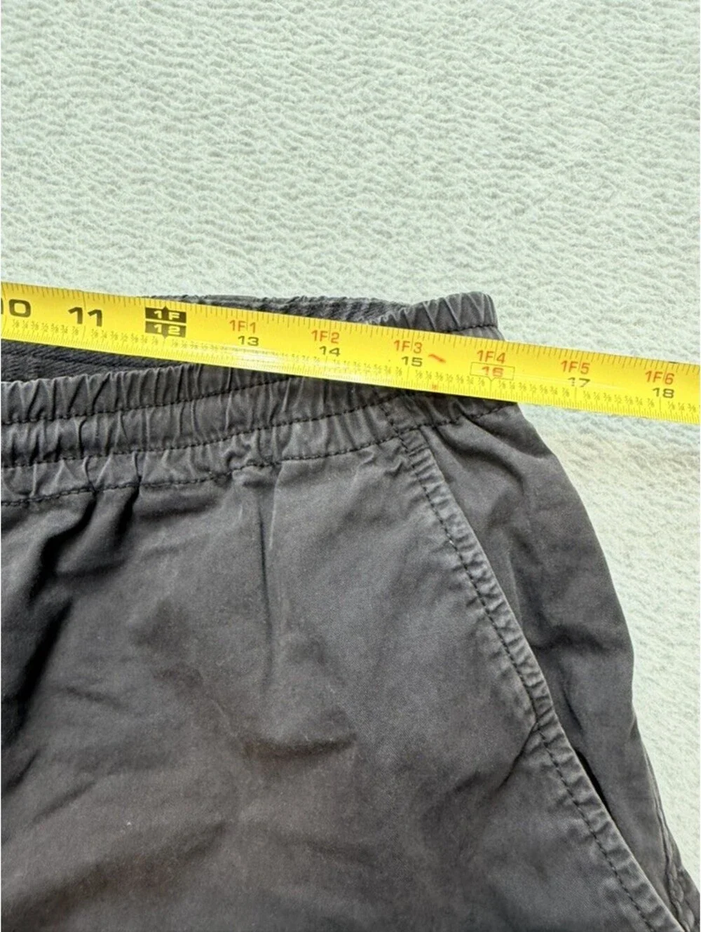 J Crew Mens Drawstring Shorts L Charcoal Gray Cotton Stretch Casual